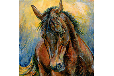 Jewel - acrylic horse painting