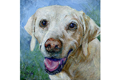 Monty - acrylic dog painting