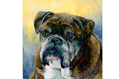 Bubba - acrylic dog painting