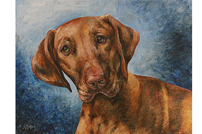 Sadie - acrylic dog painting