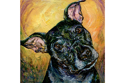 Ella - acrylic dog painting