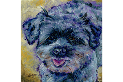 Sophie - acrylic dog painting