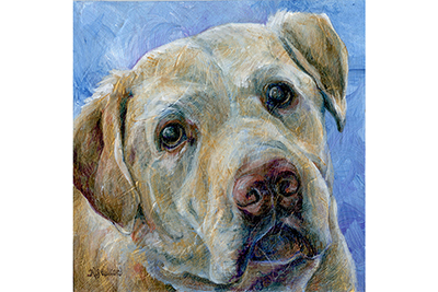 Sandi - acrylic dog painting