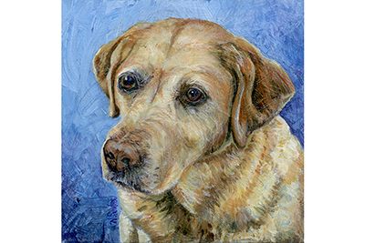 Katie - acrylic dog painting