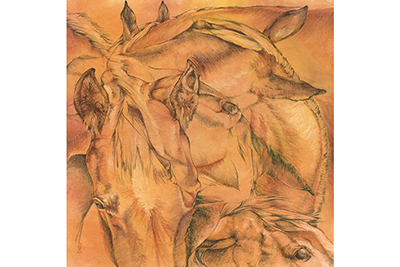 Listen - pastel horse drawing